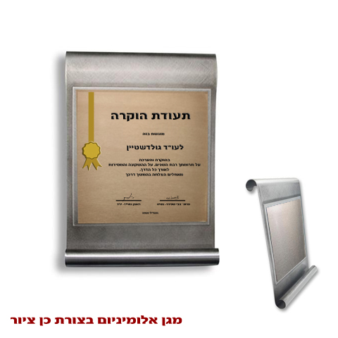 מגני הוקרה אלומיניום 